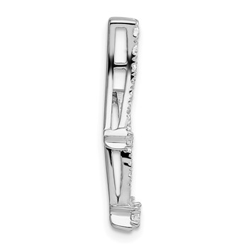 14k White Gold 1/4 carat Lab Grown Diamond VS/SI+ G+ Shooting Star Chain Slide Pendant — alternate view