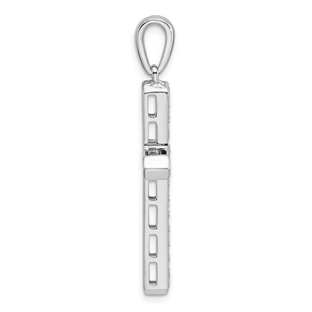 14k White Gold 3/4 carat Lab Grown Diamond VS/SI+ G+ Complete Cross Pendant — alternate view