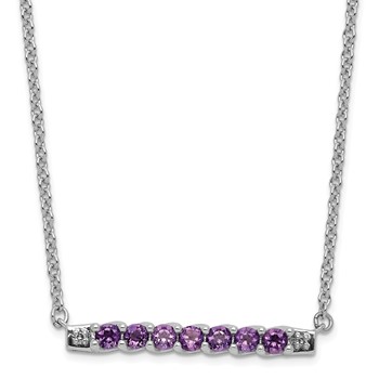 10kw Amethyst and Diamond Necklace