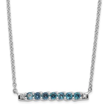 10kw Created Alexandrite and Diamond Necklace
