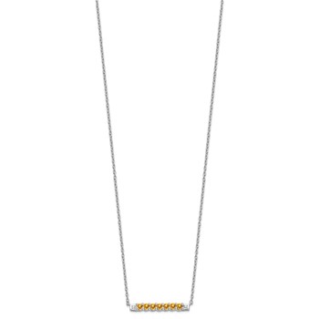 10kw Citrine and Diamond Necklace — alternate view