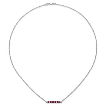 10kw Created Ruby and Diamond Necklace — alternate view