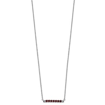 10kw Garnet and Diamond Necklace — alternate view
