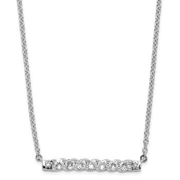 10kw White Topaz and Diamond Necklace