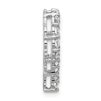 14K Certified White Gold Lab Grown Diamond VS DEF Heart Pendant — alternate view