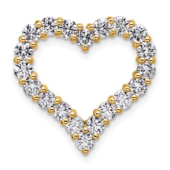 14K Certified Lab Grown Diamond VS DEF Heart Pendant