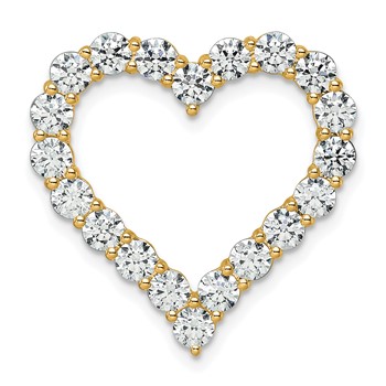 14K Certified Lab Grown Diamond 3ctw VS DEF Heart Pendant