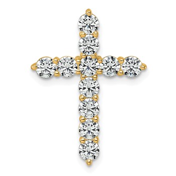 14K Certified Lab Grown Diamond 2ctw VS/SI FGH Cross Pendant