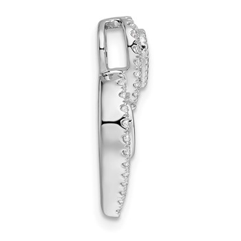 14K White Gold Polished 5/8 carat Diamond Fancy Chain Slide — alternate view