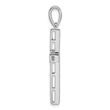 True Origin 14K White Gold 3/4 carat Lab Grown Diamond VS+ F+ Complete Cross Pendant — alternate view
