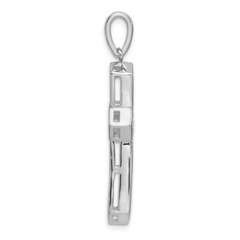 True Origin 14K White Gold 1 carat Lab Grown Diamond VS+ F+ Complete Cross Pendant — alternate view
