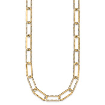 True Origin 14K Yellow Gold 8 5/8 carat Lab Grown Diamond VS+ F+ 18 in Complete Link Necklace — alternate view