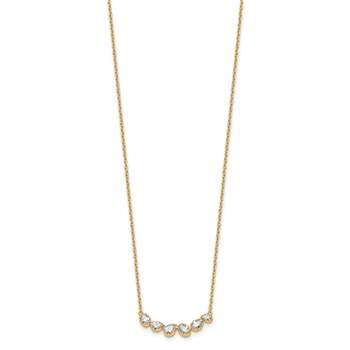 True Origin 14K Yellow Gold 3/8 carat Lab Grown Diamond VS+ F+ 18 in Complete Fashion Bar Necklace — alternate view