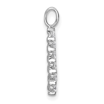 True Origin 14K White Gold 3/8 carat Lab Grown Diamond VS+ F+ Complete Alphabet A Pendant — alternate view