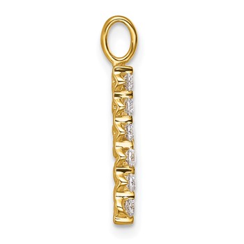True Origin 14K Yellow Gold 1/2 carat Lab Grown Diamond VS+ F+ Complete Alphabet B Pendant — alternate view