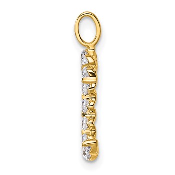 True Origin 14K Yellow Gold 3/8 carat Lab Grown Diamond VS+ F+ Complete Alphabet C Pendant — alternate view
