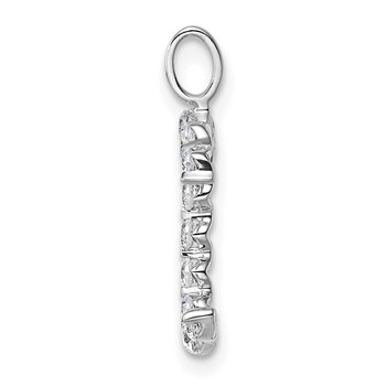 True Origin 14K White Gold 3/8 carat Lab Grown Diamond VS+ F+ Complete Alphabet C Pendant — alternate view