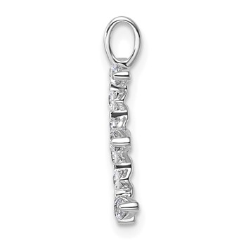 True Origin 14K White Gold 1/2 carat Lab Grown Diamond VS+ F+ Complete Alphabet E Pendant — alternate view