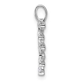 True Origin 14K White Gold 3/8 carat Lab Grown Diamond VS+ F+ Complete Alphabet F Pendant — alternate view