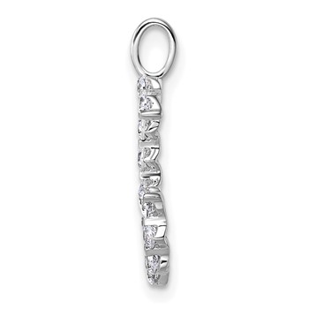 True Origin 14K White Gold 1/2 carat Lab Grown Diamond VS+ F+ Complete Alphabet G Pendant — alternate view