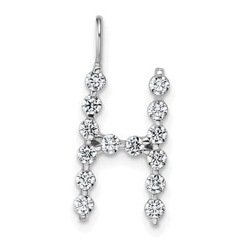 True Origin 14K White Gold 1/2 carat Lab Grown Diamond VS+ F+ Complete Alphabet H Pendant