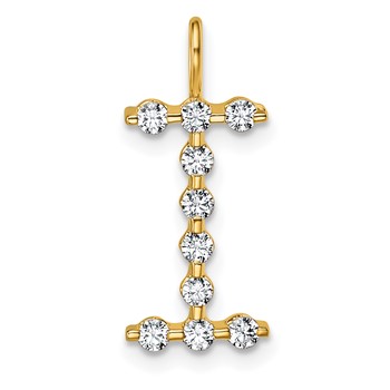 True Origin 14K Yellow Gold 1/3 carat Lab Grown Diamond VS+ F+ Complete Alphabet I Pendant