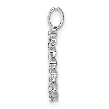 True Origin 14K White Gold 3/8 carat Lab Grown Diamond VS+ F+ Complete Alphabet J Pendant — alternate view