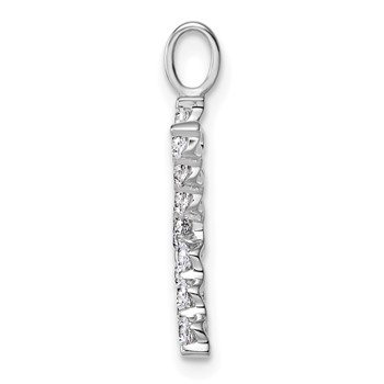 True Origin 14K White Gold 3/8 carat Lab Grown Diamond VS+ F+ Complete Alphabet K Pendant — alternate view
