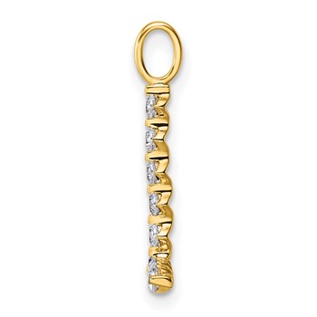 True Origin 14K Yellow Gold 1/3 carat Lab Grown Diamond VS+ F+ Complete Alphabet L Pendant — alternate view