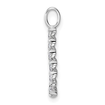 True Origin 14K White Gold 1/3 carat Lab Grown Diamond VS+ F+ Complete Alphabet L Pendant — alternate view