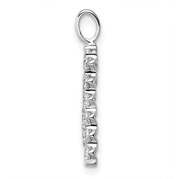 True Origin 14K White Gold 5/8 carat Lab Grown Diamond VS+ F+ Complete Alphabet M Pendant — alternate view