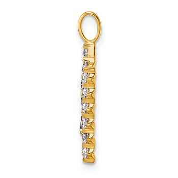 True Origin 14K Yellow Gold 5/8 carat Lab Grown Diamond VS+ F+ Complete Alphabet N Pendant — alternate view