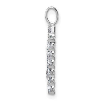 True Origin 14K White Gold 5/8 carat Lab Grown Diamond VS+ F+ Complete Alphabet N Pendant — alternate view