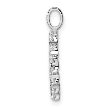 True Origin 14K White Gold 1/2 carat Lab Grown Diamond VS+ F+ Complete Alphabet O Pendant — alternate view