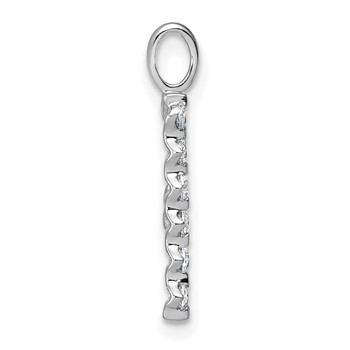 True Origin 14K White Gold 3/8 carat Lab Grown Diamond VS+ F+ Complete Alphabet P Pendant — alternate view