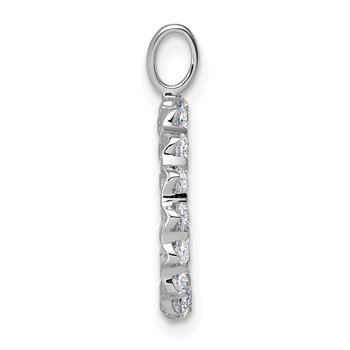 True Origin 14K White Gold 5/8 carat Lab Grown Diamond VS+ F+ Complete Alphabet Q Pendant — alternate view