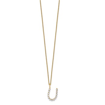 True Origin 14K Yellow Gold 3/8 carat Lab Grown Diamond VS+ F+ Complete Alphabet U Pendant Necklace — alternate view