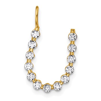 True Origin 14K Yellow Gold 3/8 carat Lab Grown Diamond VS+ F+ Complete Alphabet U Pendant