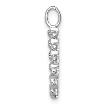 True Origin 14K White Gold 3/8 carat Lab Grown Diamond VS+ F+ Complete Alphabet U Pendant — alternate view