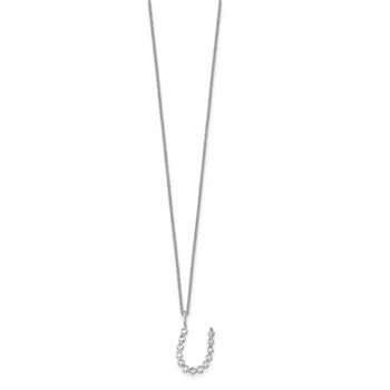 True Origin 14K White Gold 3/8 carat Lab Grown Diamond VS+ F+ Complete Alphabet U Pendant Necklace — alternate view