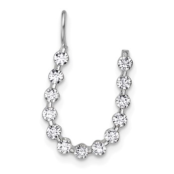 True Origin 14K White Gold 3/8 carat Lab Grown Diamond VS+ F+ Complete Alphabet U Pendant