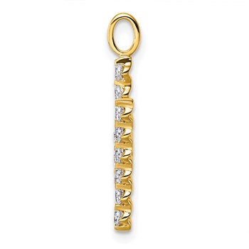 True Origin 14K Yellow Gold 5/8 carat Lab Grown Diamond VS+ F+ Complete Alphabet W Pendant — alternate view