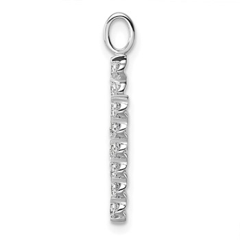 True Origin 14K White Gold 5/8 carat Lab Grown Diamond VS+ F+ Complete Alphabet W Pendant — alternate view