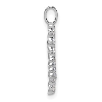 True Origin 14K White Gold 3/8 carat Lab Grown Diamond VS+ F+ Complete Alphabet X Pendant — alternate view