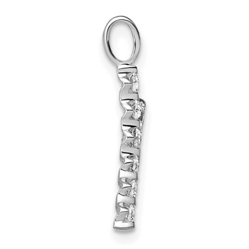 True Origin 14K White Gold 1/3 carat Lab Grown Diamond VS+ F+ Complete Alphabet Y Pendant — alternate view