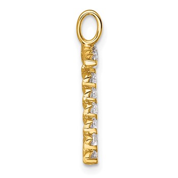 True Origin 14K Yellow Gold 1/2 carat Lab Grown Diamond VS+ F+ Complete Alphabet Z Pendant — alternate view