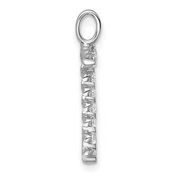 True Origin 14K White Gold 1/2 carat Lab Grown Diamond VS+ F+ Complete Alphabet Z Pendant — alternate view