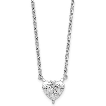 14kw Heart Certified Lab Grown VS/SI+ G+ Complete Diamond Pendant with Chai