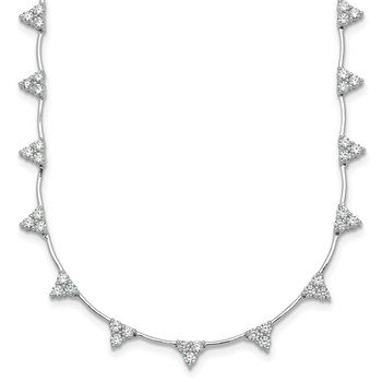 14k White Gold 2 1/8 carat Lab Grown Diamond VS+ F+ Complete 18 inch Fashion Tennis Necklace