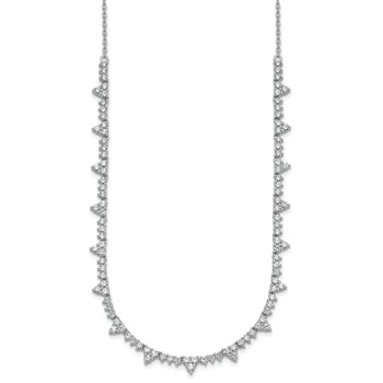 14k White Gold 4 carat Lab Grown Diamond VS+ F+ Complete 18 inch Fashion Tennis Necklace — alternate view